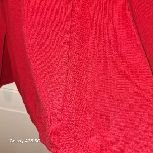 Talbots Plus Women's Red V-Neck Sweater 2X Classic Elegant Office Business - Picture 2 of 8